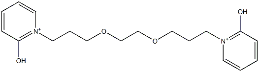 1,1'-(1,2-Ethanediyl)bis[oxy(3,1-propanediyl)]bis(2-hydroxypyridinium) 结构式