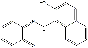 6-[2-(2-Hydroxy-1-naphtyl)hydrazono]-2,4-cyclohexadiene-1-one 结构式