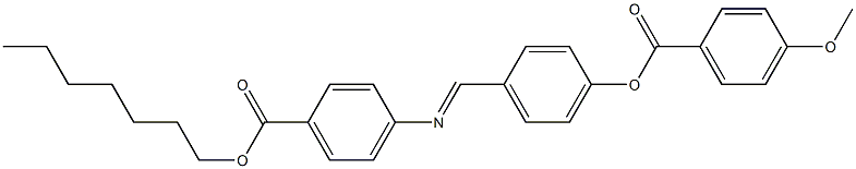 4-[4-(4-Methoxybenzoyloxy)benzylideneamino]benzoic acid heptyl ester 结构式