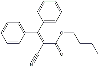 2-Cyano-3,3-diphenylpropenoic acid butyl ester 结构式