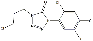 1-(2,4-Dichloro-5-methoxyphenyl)-4-(3-chloropropyl)-1H-tetrazol-5(4H)-one 结构式