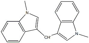 Bis(1-methyl-1H-indol-3-yl)methyl cation 结构式