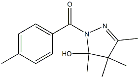 1-(4-Methylbenzoyl)-3,4,4,5-tetramethyl-1H-pyrazol-5-ol 结构式