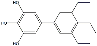 5-(3,4,5-Triethylphenyl)benzene-1,2,3-triol 结构式