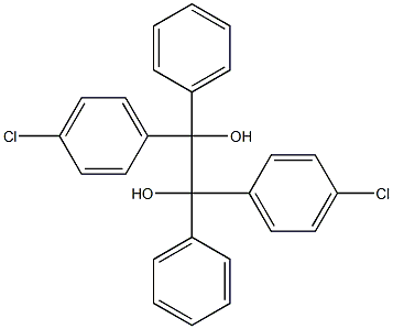 1,2-Diphenyl-1,2-bis(4-chlorophenyl)ethane-1,2-diol 结构式