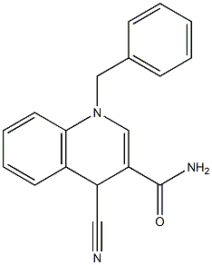 1-Benzyl-3-carbamoyl-4-cyano-1,4-dihydroquinoline 结构式