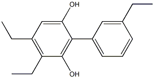 4,5-Diethyl-2-(3-ethylphenyl)benzene-1,3-diol 结构式