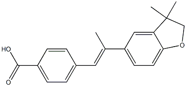 4-[(E)-2-[(3,3-Dimethyl-2,3-dihydrobenzofuran)-5-yl]-1-propenyl]benzoic acid 结构式