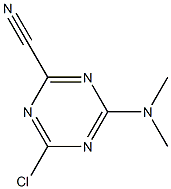 4-Dimethylamino-6-chloro-1,3,5-triazine-2-carbonitrile 结构式