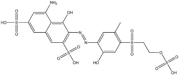 5-Amino-4-hydroxy-3-[2-hydroxy-4-[2-(sulfooxy)ethylsulfonyl]-5-methylphenylazo]-2,7-naphthalenedisulfonic acid 结构式