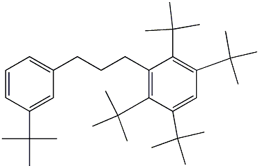 1-(2,3,5,6-Tetra-tert-butylphenyl)-3-(3-tert-butylphenyl)propane 结构式