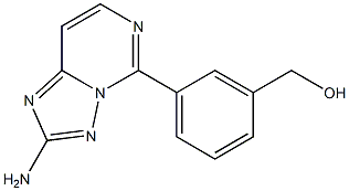 2-Amino-5-[3-hydroxymethylphenyl][1,2,4]triazolo[1,5-c]pyrimidine 结构式