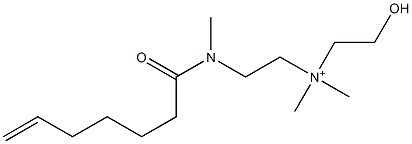 2-[N-(6-Heptenoyl)-N-methylamino]-N-(2-hydroxyethyl)-N,N-dimethylethanaminium 结构式