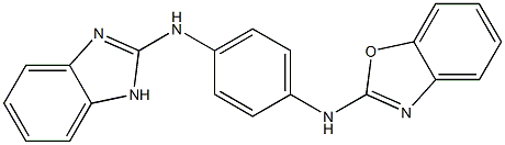 N-(Benzoxazol-2-yl)-N'-(1H-benzimidazol-2-yl)benzene-1,4-diamine 结构式