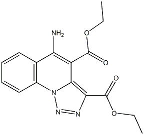 5-Amino[1,2,3]triazolo[1,5-a]quinoline-3,4-dicarboxylic acid diethyl ester 结构式