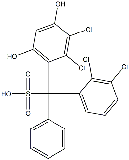 (2,3-Dichlorophenyl)(2,3-dichloro-4,6-dihydroxyphenyl)phenylmethanesulfonic acid 结构式