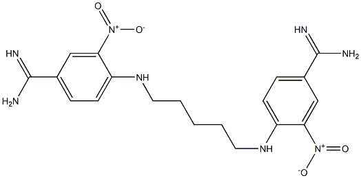 4,4'-[1,5-Pentanediylbis(imino)]bis[3-nitrobenzamidine] 结构式