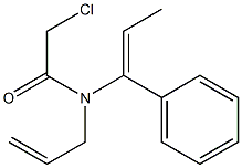 N-(1-Phenyl-1-propenyl)-N-allyl-2-chloroacetamide 结构式