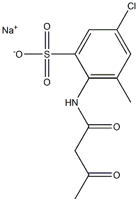 2-(Acetoacetylamino)-5-chloro-3-methylbenzenesulfonic acid sodium salt 结构式