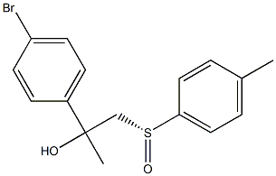 (R)-1-Methyl-1-(4-bromophenyl)-2-(4-methylphenylsulfinyl)ethanol 结构式