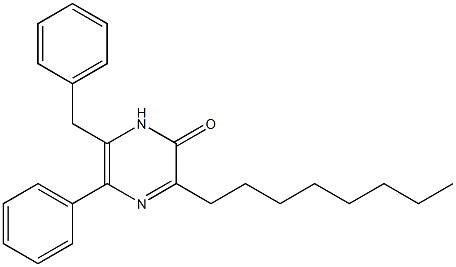 3-Octyl-5-phenyl-6-benzylpyrazin-2(1H)-one 结构式