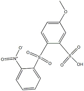 5-Methoxy-2-[(2-nitrophenyl)sulfonyl]benzenesulfonic acid 结构式