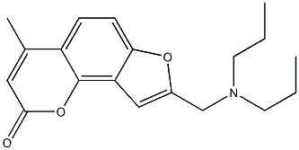 8-[(Dipropylamino)methyl]-4-methyl-2H-furo[2,3-h][1]benzopyran-2-one 结构式