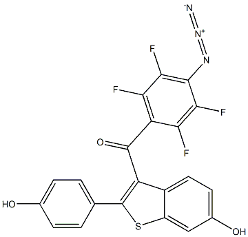1-(4-Azido-2,3,5,6-tetrafluorophenyl)-1-[6-hydroxy-2-(4-hydroxyphenyl)benzo[b]thiophen-3-yl]methanone 结构式