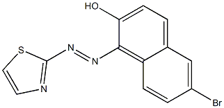 1-(2-Thiazolylazo)-6-bromo-2-naphthol 结构式