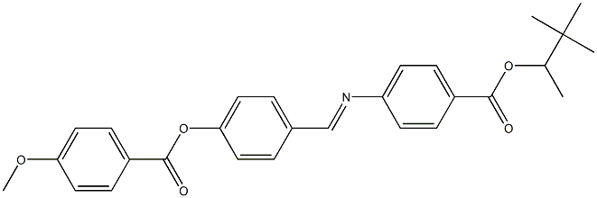 4-[4-(4-Methoxybenzoyloxy)benzylideneamino]benzoic acid (1,2,2-trimethylpropyl) ester 结构式