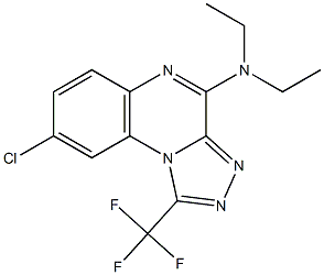 4-Diethylamino-1-trifluoromethyl-8-chloro[1,2,4]triazolo[4,3-a]quinoxaline 结构式