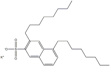 3,5-Dioctyl-2-naphthalenesulfonic acid potassium salt 结构式