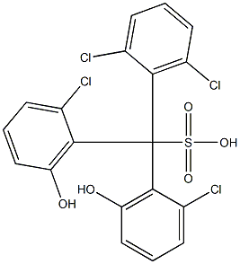 (2,6-Dichlorophenyl)bis(2-chloro-6-hydroxyphenyl)methanesulfonic acid 结构式