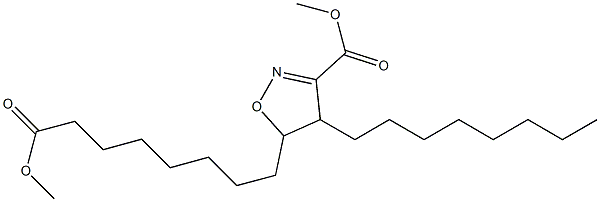 4-Octyl-5-(8-oxo-8-methoxyoctyl)-2-isoxazoline-3-carboxylic acid methyl ester 结构式