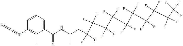 3-Isocyanato-2-methyl-N-[2-(henicosafluorodecyl)-1-methylethyl]benzamide 结构式