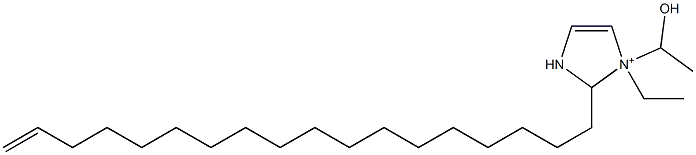 1-Ethyl-1-(1-hydroxyethyl)-2-(17-octadecenyl)-4-imidazoline-1-ium 结构式