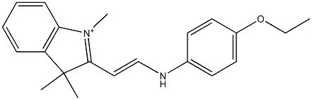 2-[2-[(4-Ethoxyphenyl)amino]ethenyl]-1,3,3-trimethyl-3H-indol-1-ium 结构式