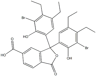 1,1-Bis(5-bromo-3,4-diethyl-6-hydroxyphenyl)-1,3-dihydro-3-oxoisobenzofuran-6-carboxylic acid 结构式
