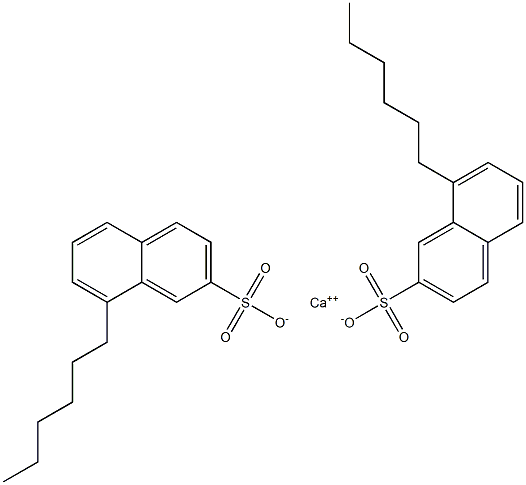 Bis(8-hexyl-2-naphthalenesulfonic acid)calcium salt 结构式
