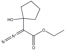 2-Diazo-2-(1-hydroxycyclopentyl)acetic acid ethyl ester 结构式