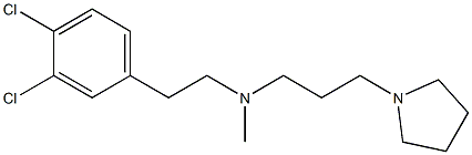 2-(3,4-Dichlorophenyl)-N-[3-(1-pyrrolidinyl)propyl]-N-methylethanamine 结构式