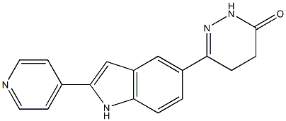 6-[2-(4-Pyridinyl)-1H-indol-5-yl]-4,5-dihydropyridazin-3(2H)-one 结构式