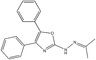 Acetone (4,5-diphenyloxazol-2-yl)hydrazone 结构式