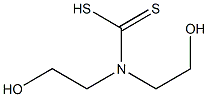 Bis(2-hydroxyethyl)dithiocarbamic acid 结构式