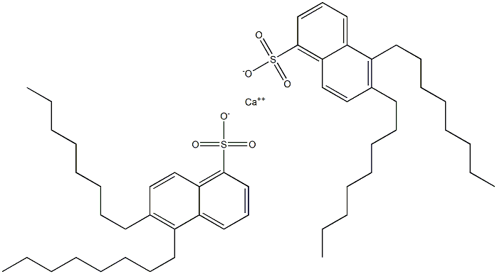 Bis(5,6-dioctyl-1-naphthalenesulfonic acid)calcium salt 结构式