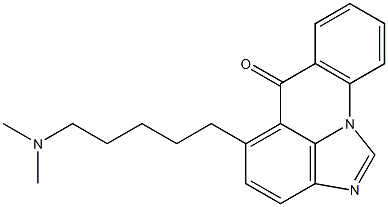 5-(5-Dimethylaminopentyl)-6H-2,10b-diazaaceanthrylen-6-one 结构式