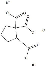 1,1,2-Cyclopentanetricarboxylic acid tripotassium salt 结构式