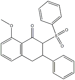 3,4-Dihydro-8-methoxy-2-phenylsulfonyl-3-phenylnaphthalen-1(2H)-one 结构式