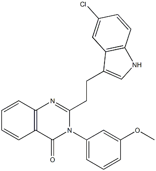 2-[2-(5-Chloro-1H-indol-3-yl)ethyl]-3-(3-methoxyphenyl)quinazolin-4(3H)-one 结构式