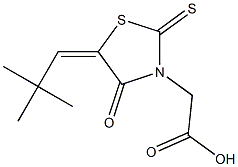 5-(2,2-Dimethylpropylidene)-4-oxo-2-thioxothiazolidine-3-acetic acid 结构式